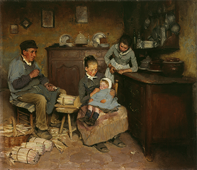 Léon Delachaux, « Elle dort déjà », 1886, huile sur toile, Genève, musée d’Art et d’Histoire. Photo : Bettina Jacot Descombes.