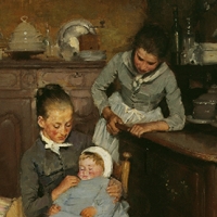 Intérieur de cuisine (Elle dort déjà…)