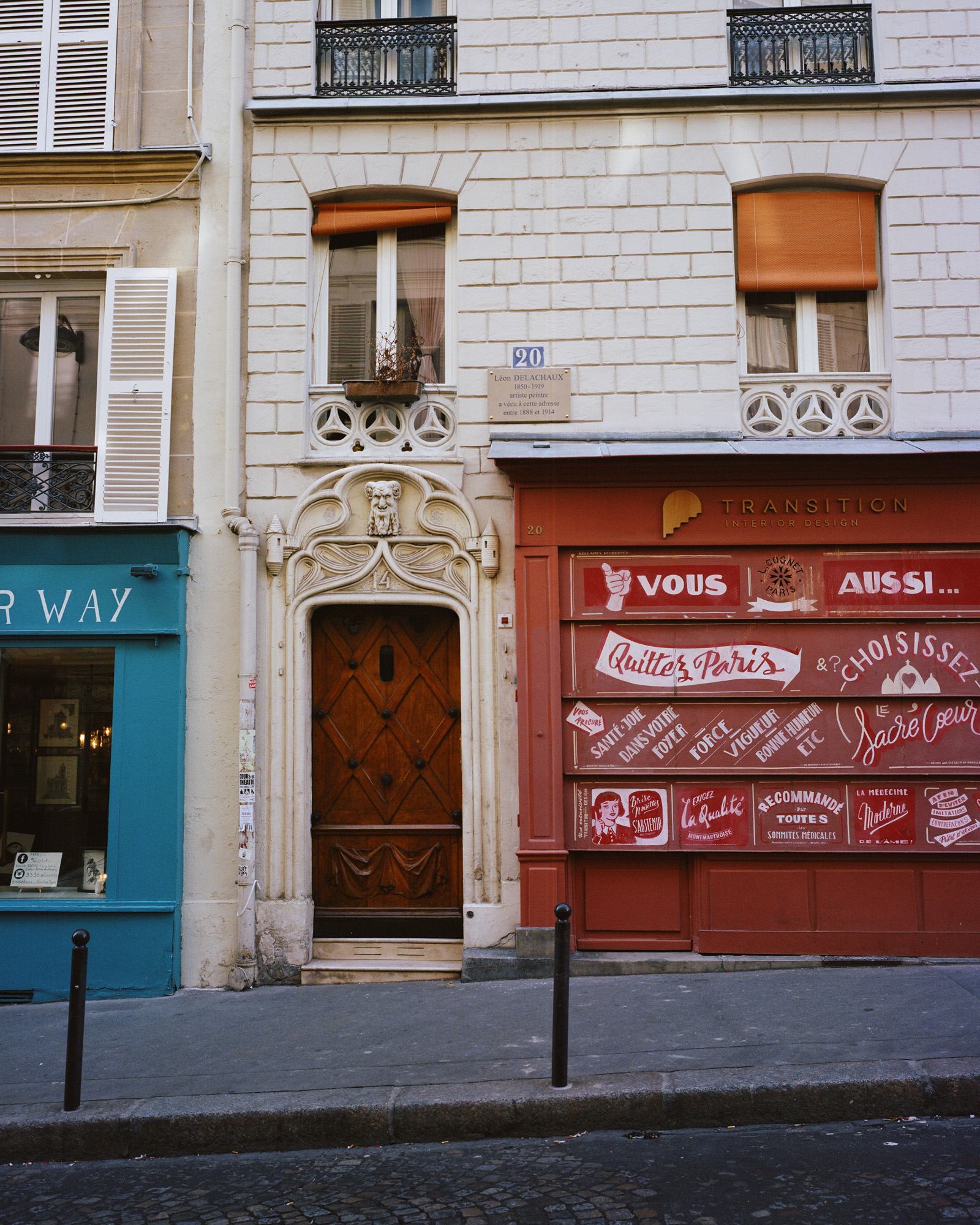 Façade du 20 rue Durantin, à Montmartre